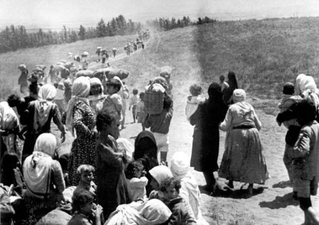refugees near tulkarem, summer 1948